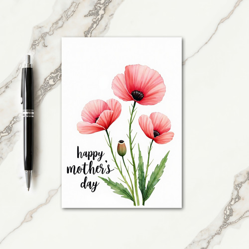 Blossom Mothers Day Watercolor Card