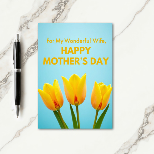 Blossom Mothers Day Wife Card
