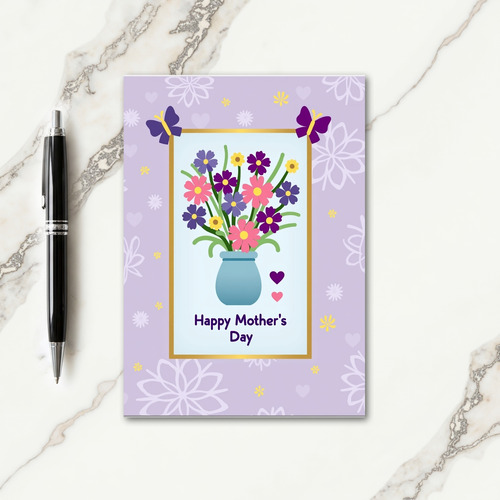 Blossom Pattern Mothers Day Card