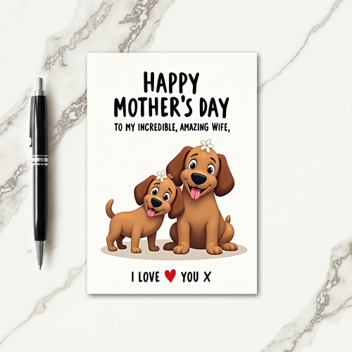 Blossom Puppy Love Cute Card