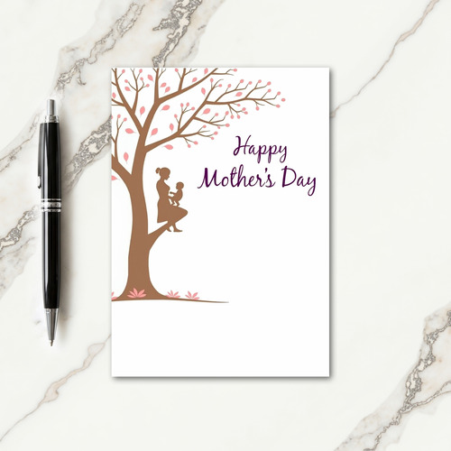 Blossom Silhouette Mother Card