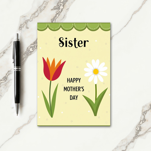 Blossom Sister Mothers Day Card