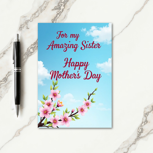 Blossom Sisters Day Wish Card