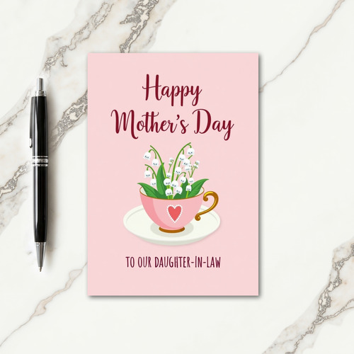 Blossom Teacup Mothers Day Card