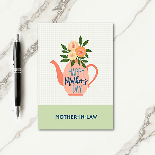 Blossom Teapot Mothers Day Card