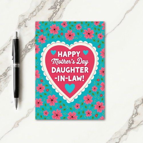 Blossom Turquoise Mothers Card