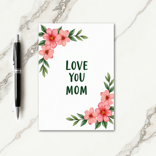 Blossom Watercolor Love Card