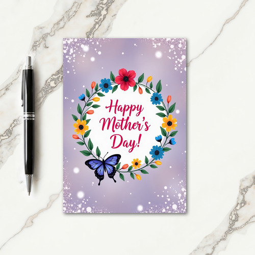 Blossom Wreath Mothers Day Card