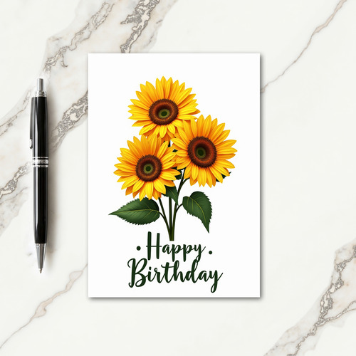Blossomed Trio Birthday Card