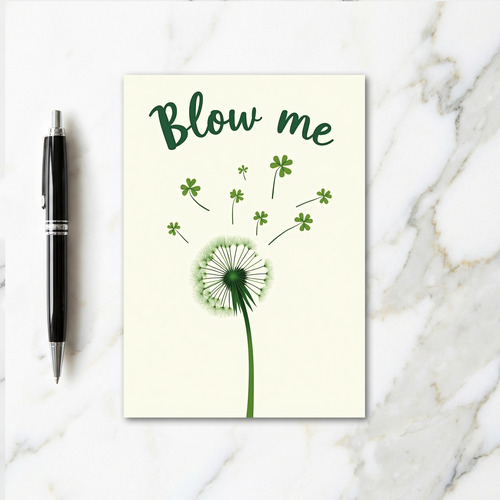 Blow Me Shamrock Seed Card