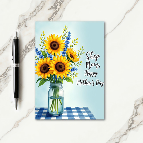 Blue Accent Mothers Day Card