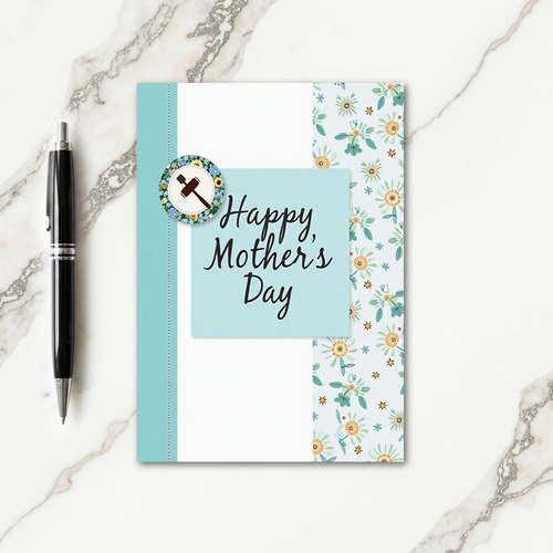 Blue And Gold Mothers Day Card