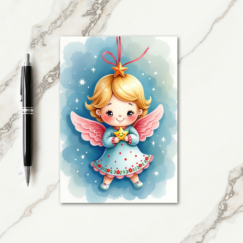 Blue Angel Christmas Card thumbnail