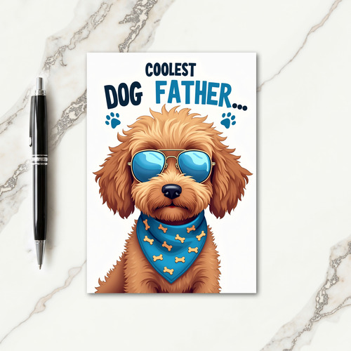 Blue Bandana Fathers Day Card