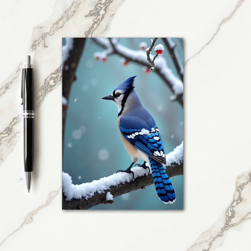 Blue Bird Christmas Card thumbnail