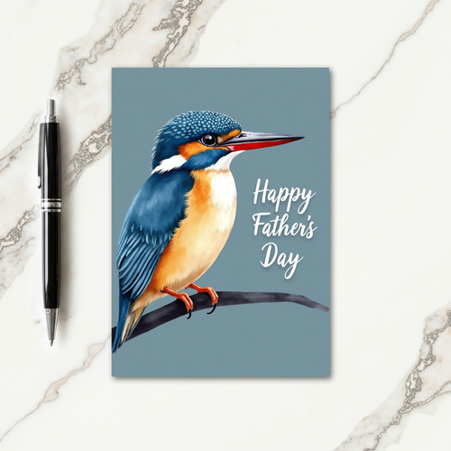 Blue Bird Fathers Day Card