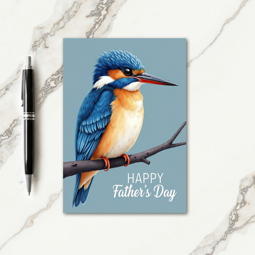 Blue Bird Fathers Day Wish Card