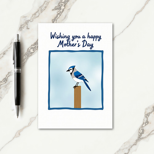 Blue Bird Greeting Mothers Card