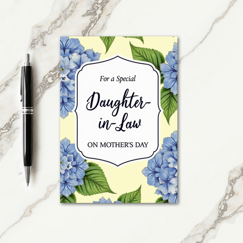 Blue Blossom Family Love Card