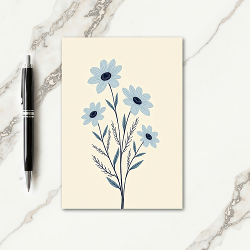 Blue Blossom Greeting Card