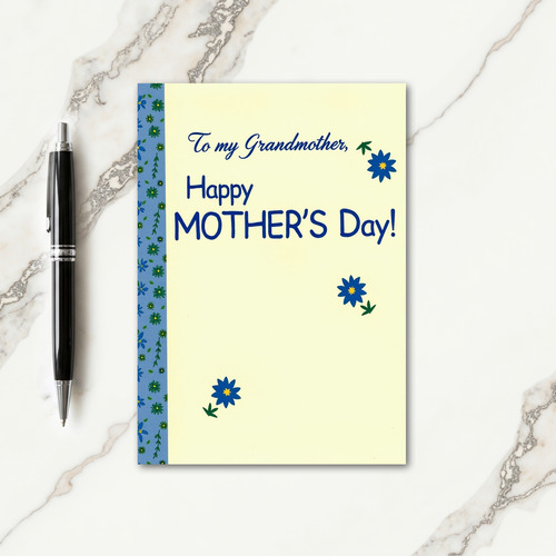 Blue Blossom Mothers Card