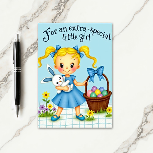 Blue Bows Easter Joy Card
