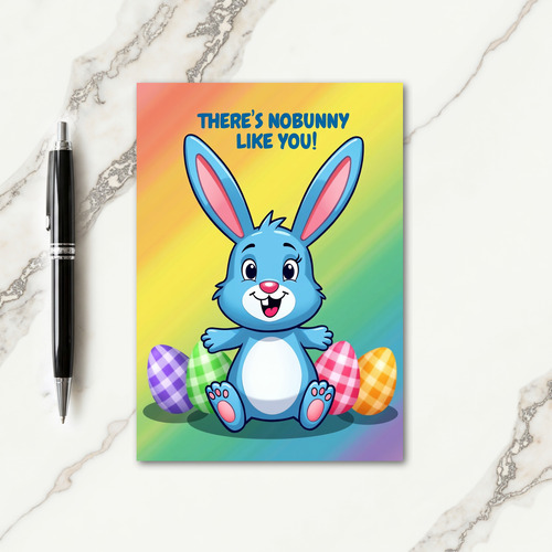 Blue Bunny Happy Day Card