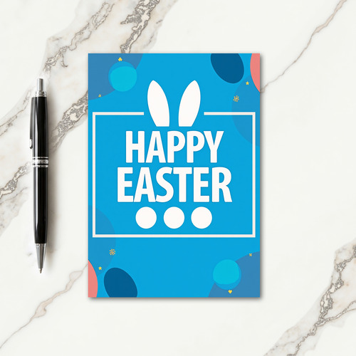 Blue Circle Easter Card