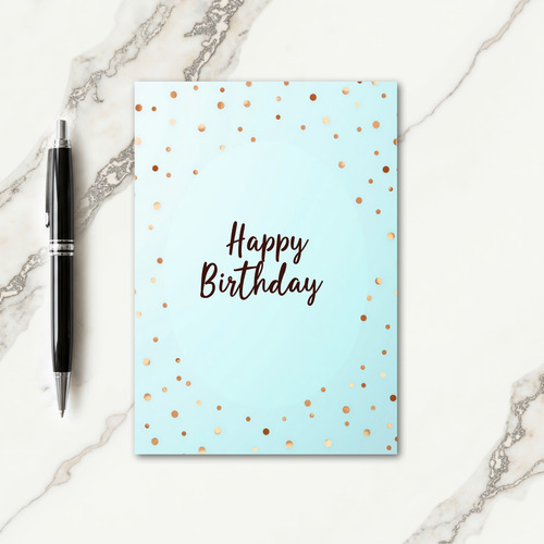 Blue Confetti Birthday Card