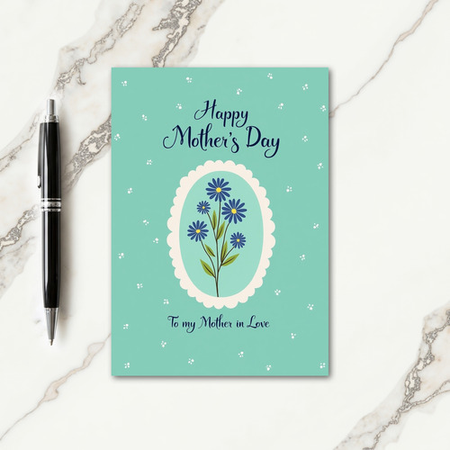 Blue Daisy Mothers Love Card