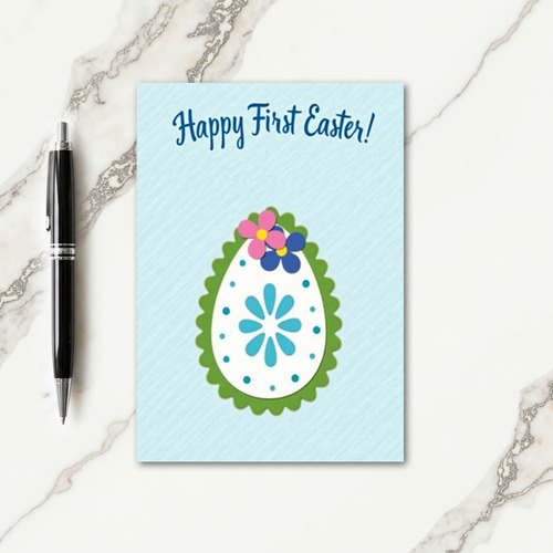 Blue Dots Easter Celebration Card