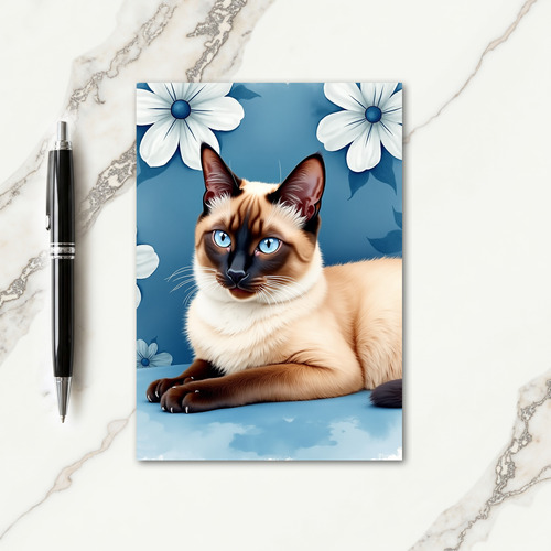 Blue Eyed Cat Moms Day Card