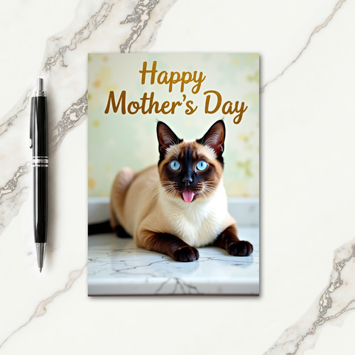 Blue Eyed Cat Mothers Day Card