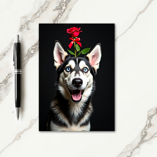 Blue Eyed Christmas Card