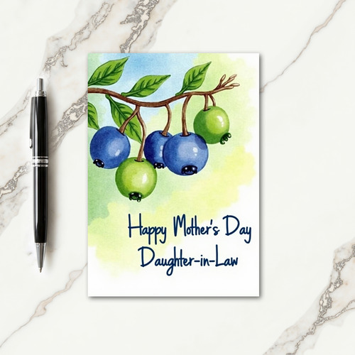Blue Fruit Mothers Day Design Card