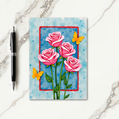 Blue Garden Mothers Day Card