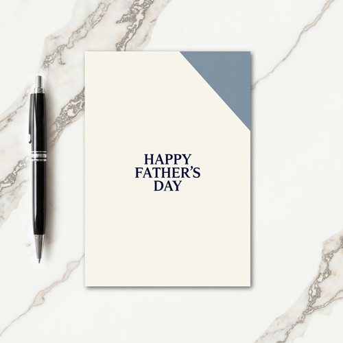 Blue Grey Fathers Day Card