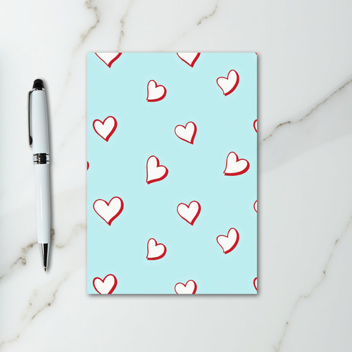 Blue Hearts Valentine Card