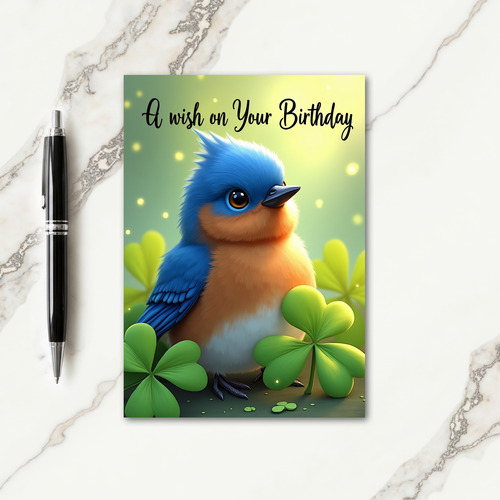 Blue Ochre Birthday Card