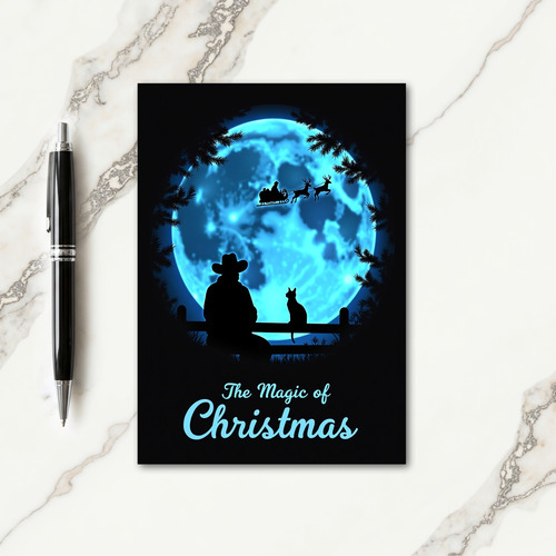 Blue Orb Christmas Card