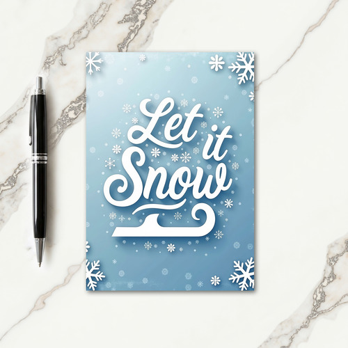 Blue Snow Script Card thumbnail