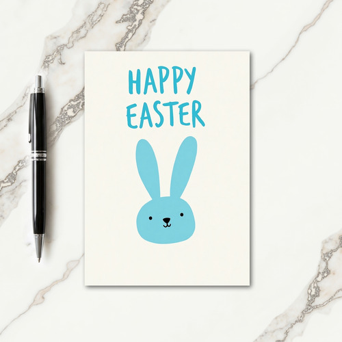 Blue Spring Animal Easter Card