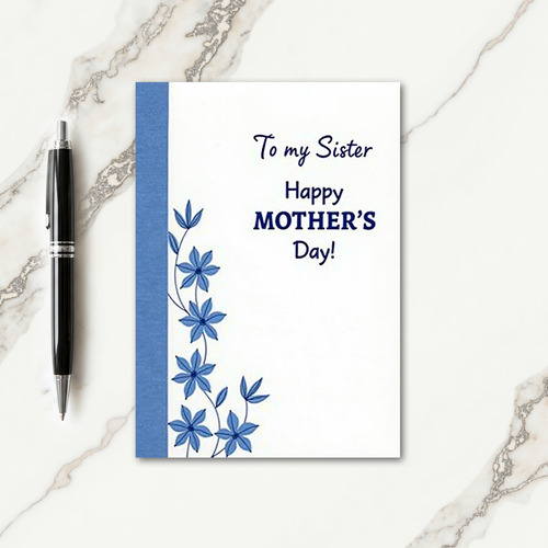 Blue Vine Mothers Day Sister Card