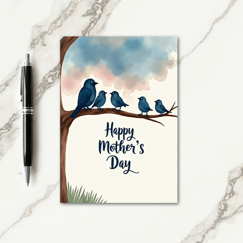 Bluebird Mothers Day Family Card