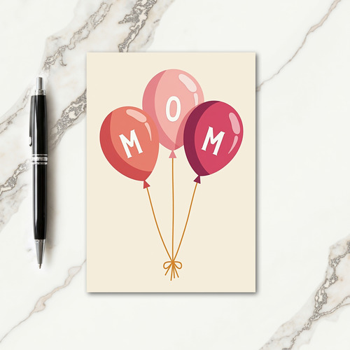 Blush Balloons Mothers Day Card