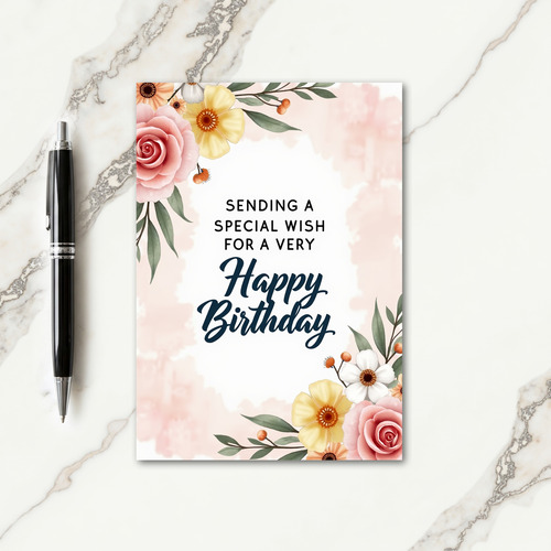 Blush Birthday Card