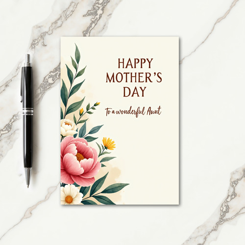 Blush Bloom Mothers Day Card