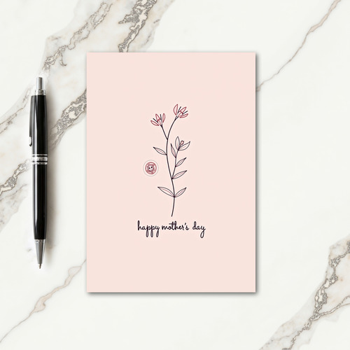 Blush Botanical Card