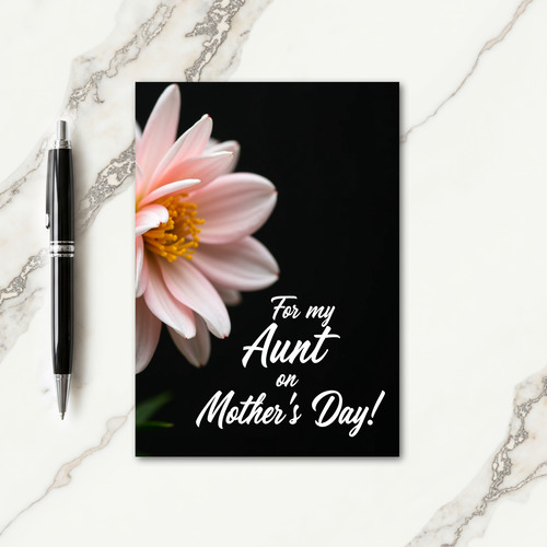 Blush Dahlia Mothers Day Card Aunt