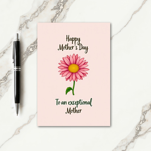Blush Daisy Mothers Day Card
